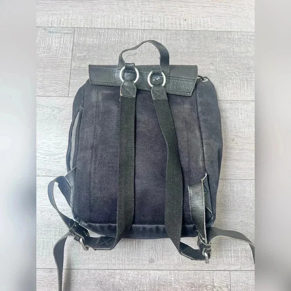 Sandqvist Alva Black with Black Leather BACKPACK - Picture 8 of 9